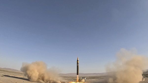 Iran puts latest ballistic missile on display