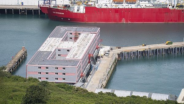 British asylum barge emptied over health concerns