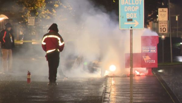 Ballot drop boxes set on fire in Portland, Ore., and Vancouver, Wash.