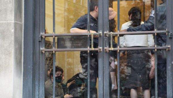 NYPD riot police arrest Palestine protesters occupying Columbia library as university negotiates with Trump administration over funding