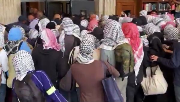 Protesters take over room in Columbia library as pro-Palestinian demonstrations resurface days after Israel announces plan to take over Gaza