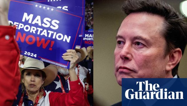 Maga v Musk: Trump camp divided in bitter fight over immigration policy