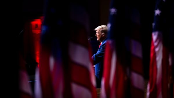 Trump Reposts Crude Sexual Remark About Harris on Truth Social