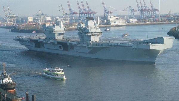 Mystery drone spotted over British aircraft carrier