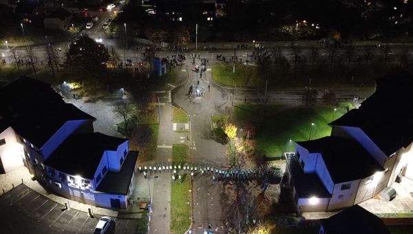 Police petrol-bombed and fire crews attacked in Bonfire Night disorder