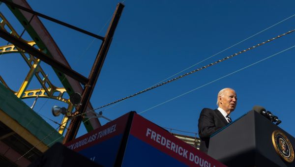 Biden Touts Millions for New York Rail Tunnel, Courtesy of His Infrastructure Bill