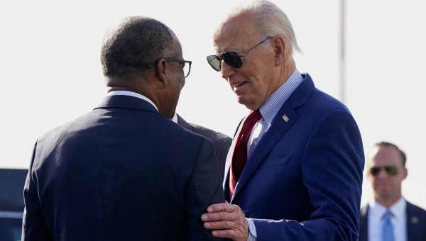 Biden seen with marks across his face in 1st appearance since pardoning son