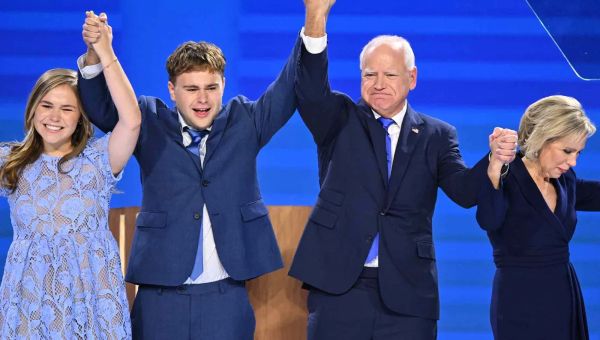 Tim Walz’s Kids, Hope and Gus, Make Emotional Appearance at DNC: ‘That’s My Dad’