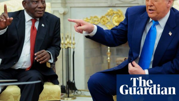 Trump falsely claims Australia being ‘inundated’ by white South Africans fleeing ‘genocide’