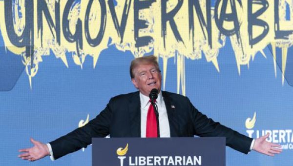Trump, accustomed to friendly crowds, confronts repeated booing during Libertarian convention speech – The Boston Globe
