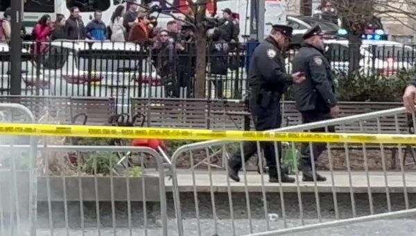 Man sets himself on fire outside the courthouse where Trump is standing trial