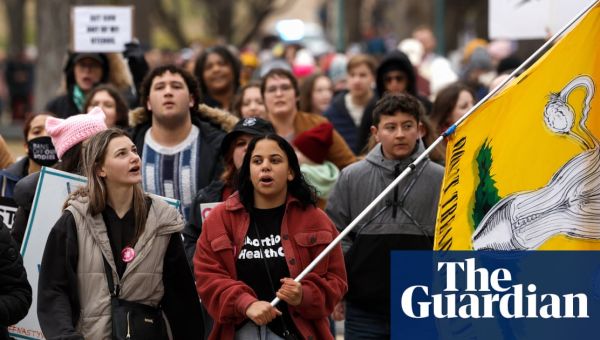 Women’s March draws thousands across US after Roe v Wade overturned