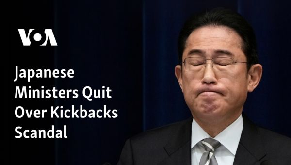 Japanese Ministers Quit Over Kickbacks Scandal