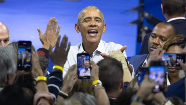 Barack Obama Loses Himself Over Eminem at Harris Rally