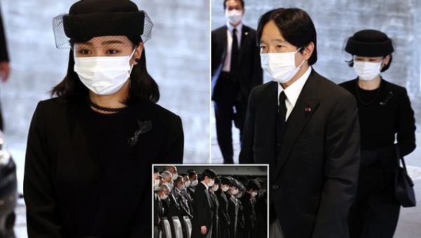 The Japanese imperial family attend the funeral of  Shinzo Abe