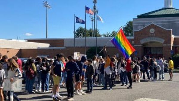 Virginia students protest Youngkin transgender policies