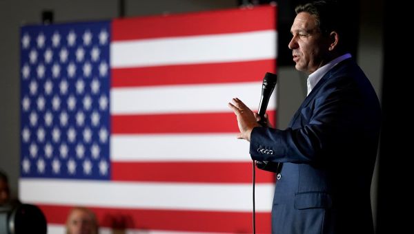 Protesters chanting 'no oil money' interrupt Ron DeSantis during Fox News town hall