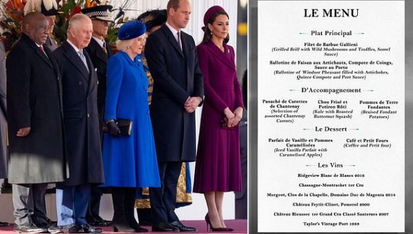 How King Charles will treat guests to dinner at first State Banquet