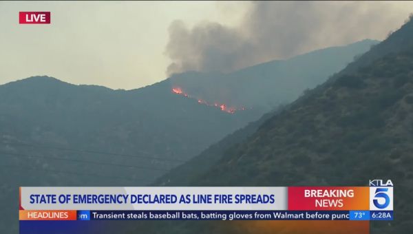 Line Fire explodes to over 17,000 acres; state of emergency declared in San Bernardino County