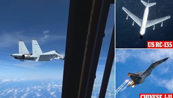 US pilot is forced to take ‘evasive maneuvers’ over South China Sea