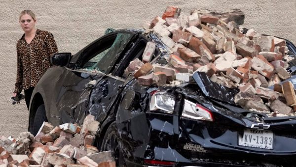 Houston could be without power for weeks after hurricane-force storms smash through