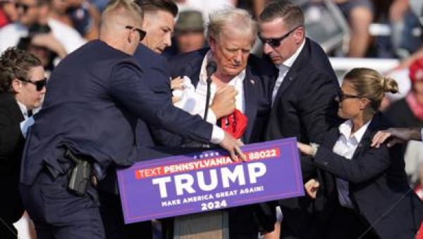 Notes from the scene: A few short minutes after Donald Trump took the stage, shots rang out