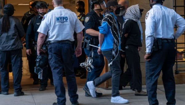 Police remove pro-Palestinian demonstrators occupying library at Columbia University