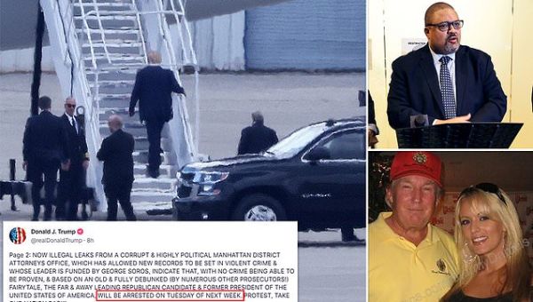 Donald Trump is seen for first time since claiming he will be arrested