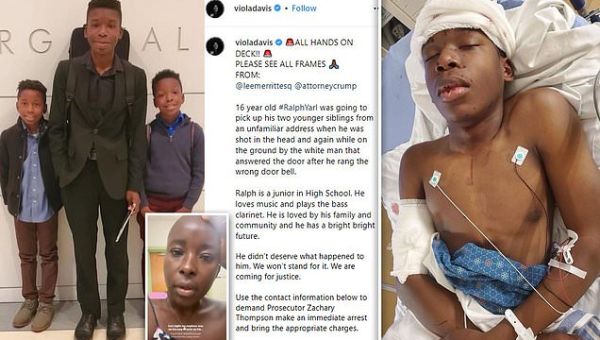 Viola Davis supports family of black teenager shot by white homeowner