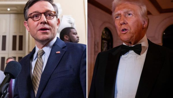 Mike Johnson huddles with Trump at Mar-a-Lago ahead of high-stakes speakership vote
