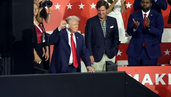 Trump excites GOP convention with first post-shooting appearance