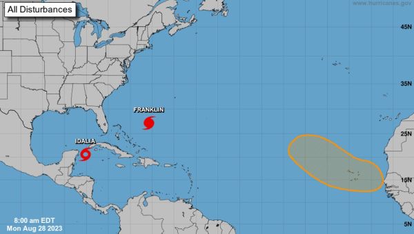 As Tropical Storm Idalia targets Florida, Franklin becomes 1st major hurricane of season