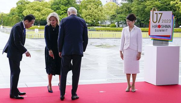 Bidens kick off G7 summit with visit to Hiroshima’s Peace Memorial