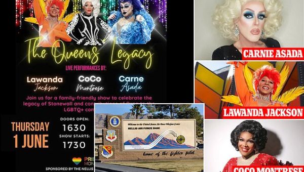 Pentagon leaders cancel Pride drag show at a Nevada Air Force base