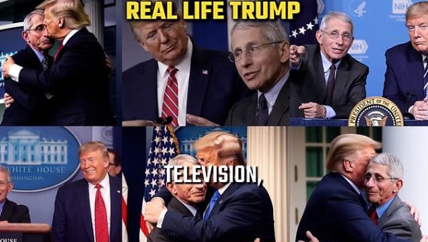 DeSantis attack ad uses FAKE AI image of Trump hugging Fauci