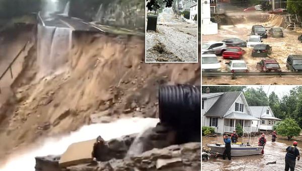 New York deadly storm kills woman as she's swept away in her house
