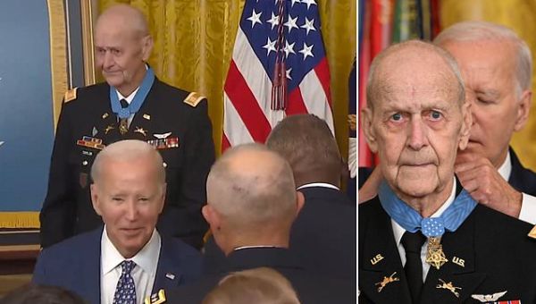 Biden slammed for ‘disrespect’ after leaving war hero ceremony early