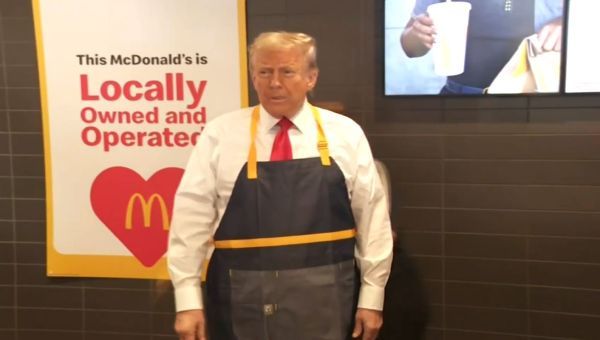 Opinion: Trump campaign hijacks McDonald’s, serves up Sad Meal and large Orange Dukakis