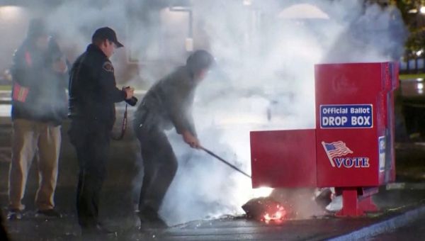 ‘Violent attack on democracy’: Ballot boxes set ablaze in Oregon, Washington