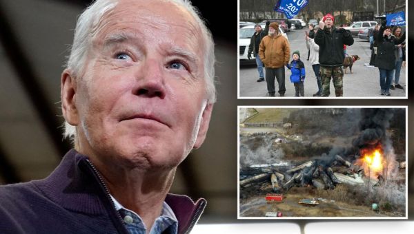 ‘Dementia Joe You Gotta Go’: East Palestine residents protest Biden’s…