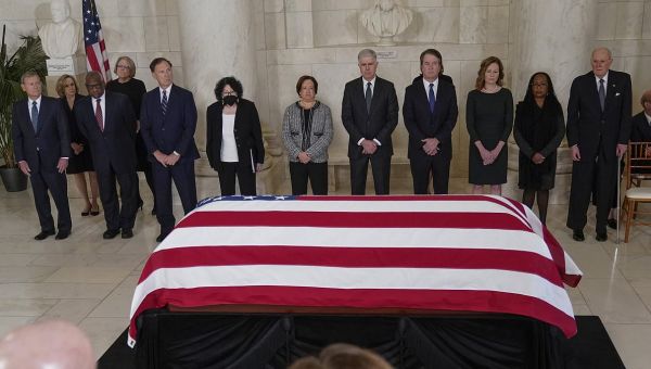 Sandra Day O'Connor lies in repose as justices pay respects