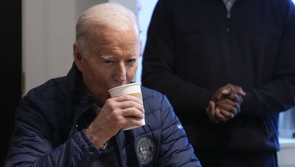 Joe Biden drinks the water in East Palestine after major clean-up