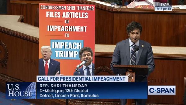 Thanedar moves to force House vote on Trump impeachment