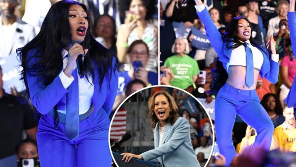 Megan Thee Stallion opens Harris campaign rally with vulgar…