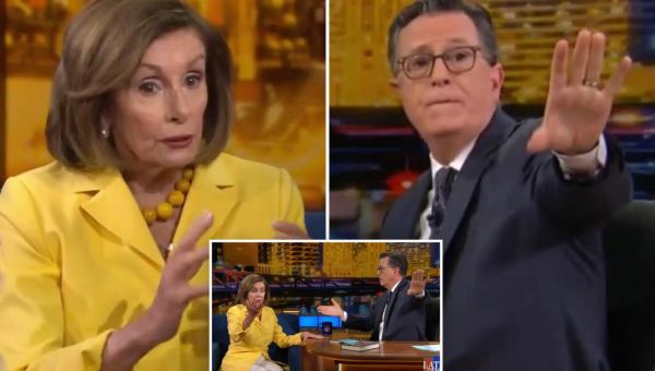 Anti-Israel protesters interrupt Nancy Pelosi’s ‘Late Show’ interview…