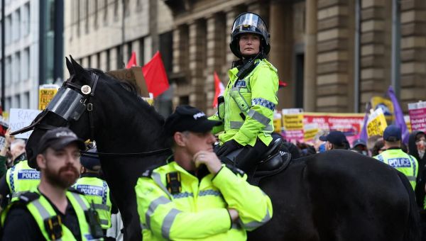 Protests in Manchester, Belfast, Portsmouth, Hull, Stoke and Leeds