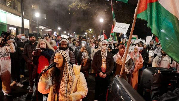 Anger as protesters target Jewish falafel shop in Philadelphia: ‘We charge you with genocide’