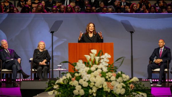 Harris, Democratic leaders honor Jackson Lee at Houston service