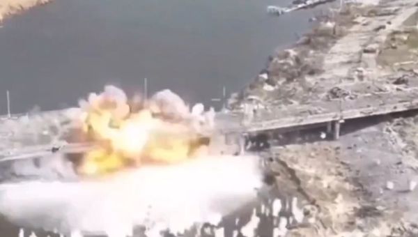 Ukraine blows up bridge used by Russian troops on a key supply route