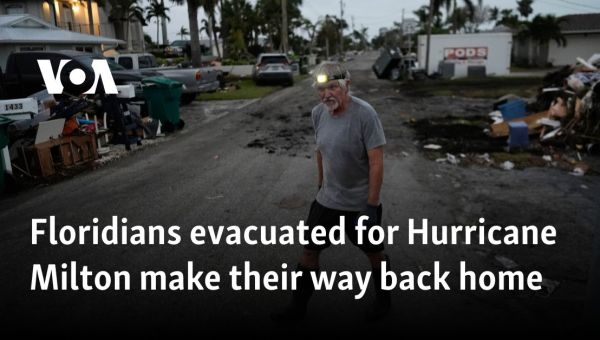Floridians evacuated for Hurricane Milton make their way back home